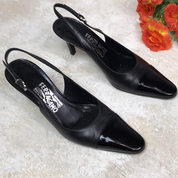 salvatore ferragamo slingback pumps